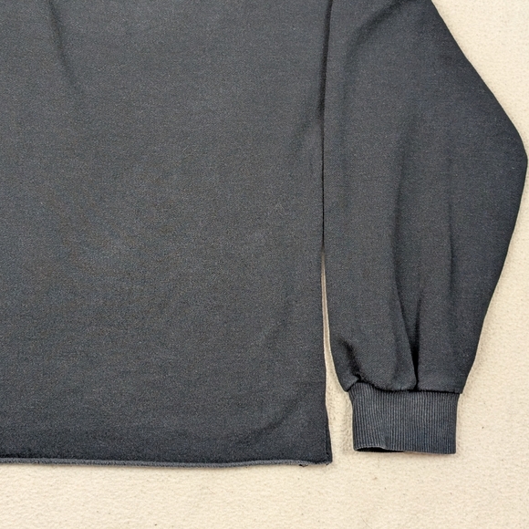 Nike Yoga Luxe Fleece V-Neck Cropped Sweatshirt Black Size XS - Picture 12 of 15